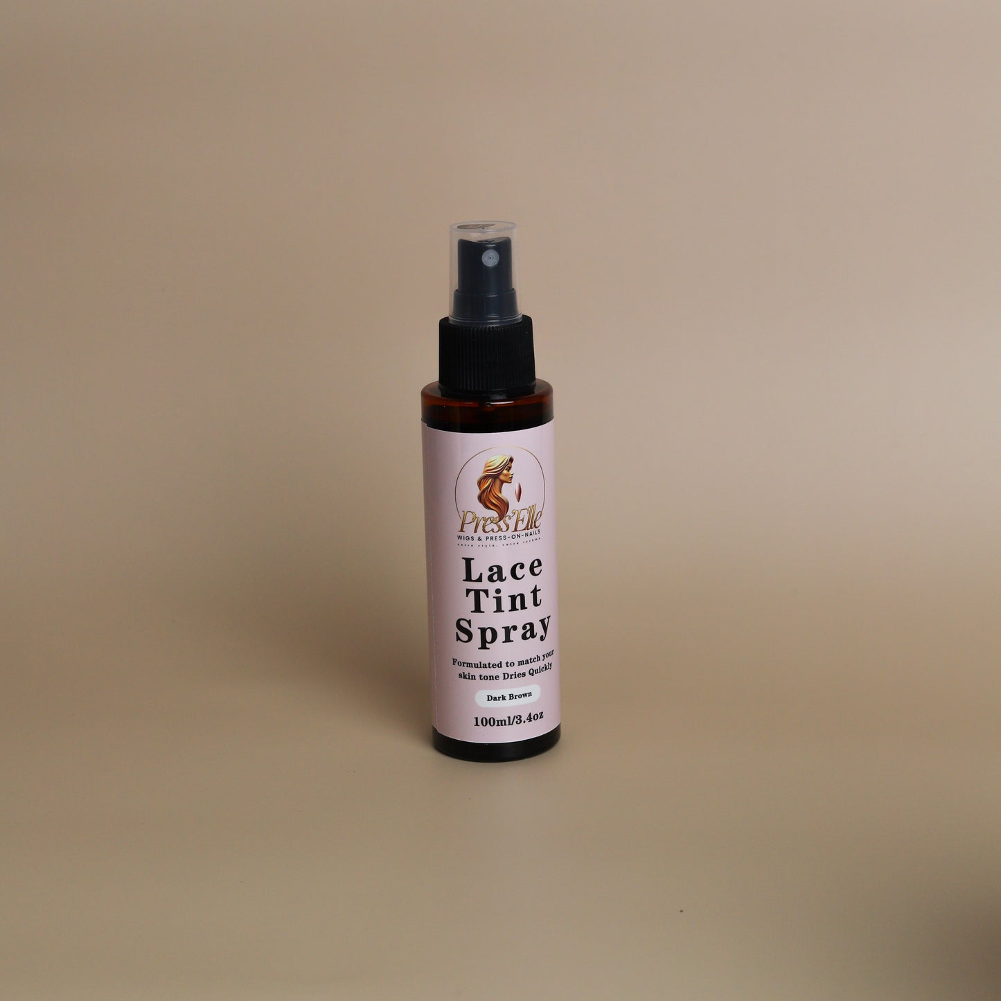 Spray teinté noir profond dark brown pour lace wig