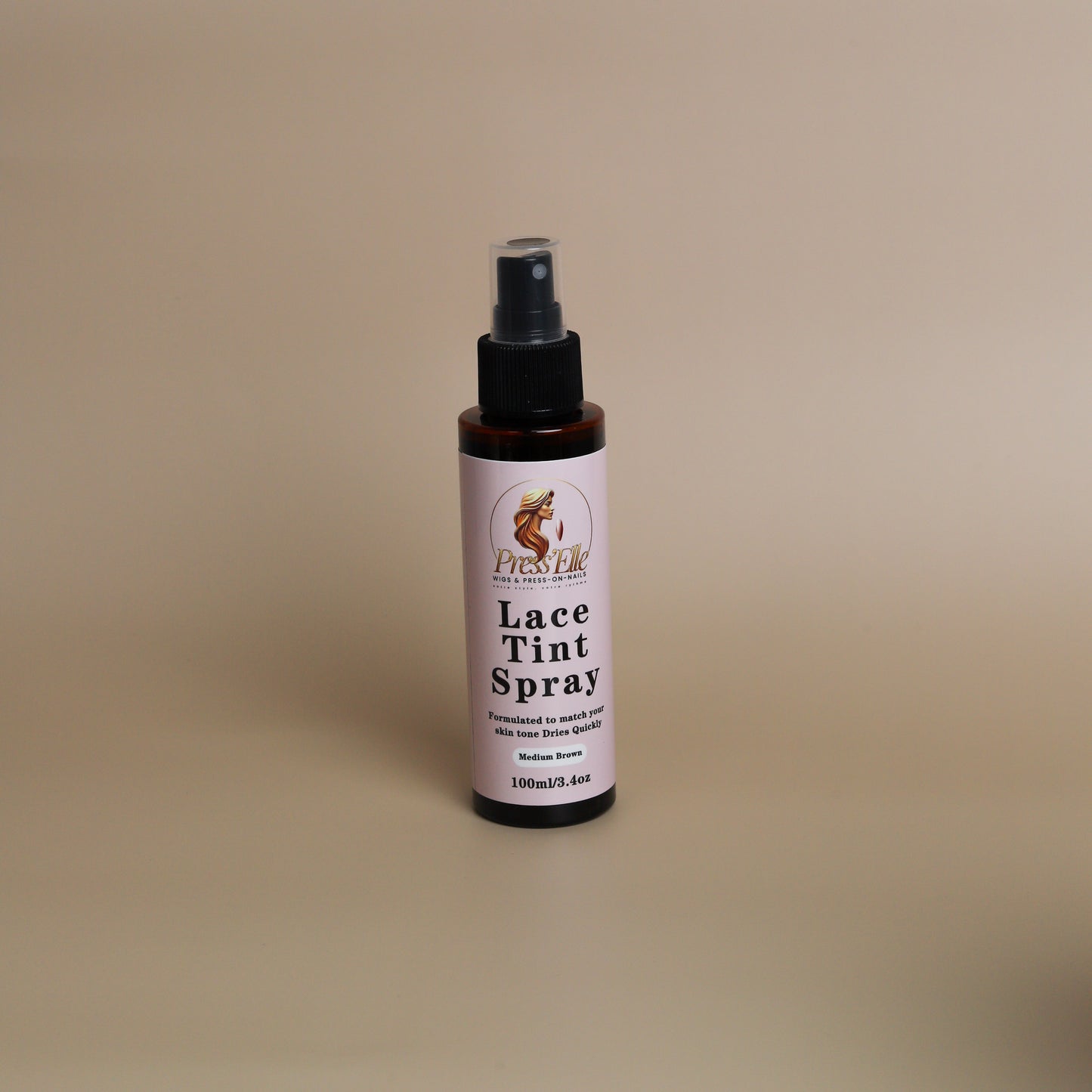 spray teinté medium brown pour lace wig