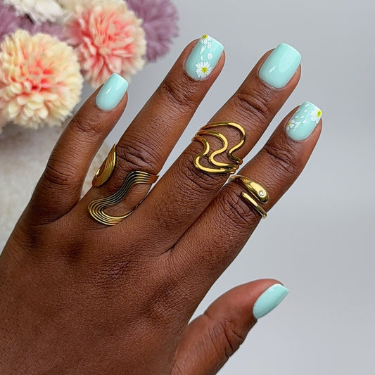 Nails Summer vibes , press nails , faux ongles 