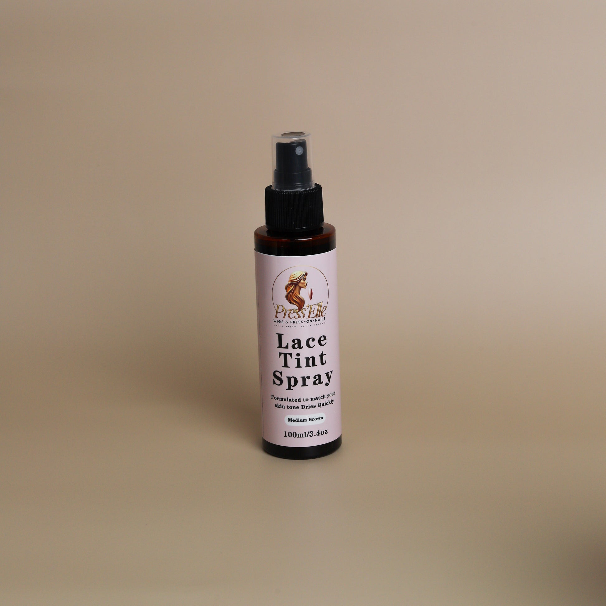 spray teinté medium brown pour lace wig