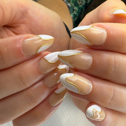 faux ongles, Lina, presselle beauty, ongles amande
